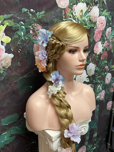 Rapunzel Princess Golden Flower Tangled Blonde Wig