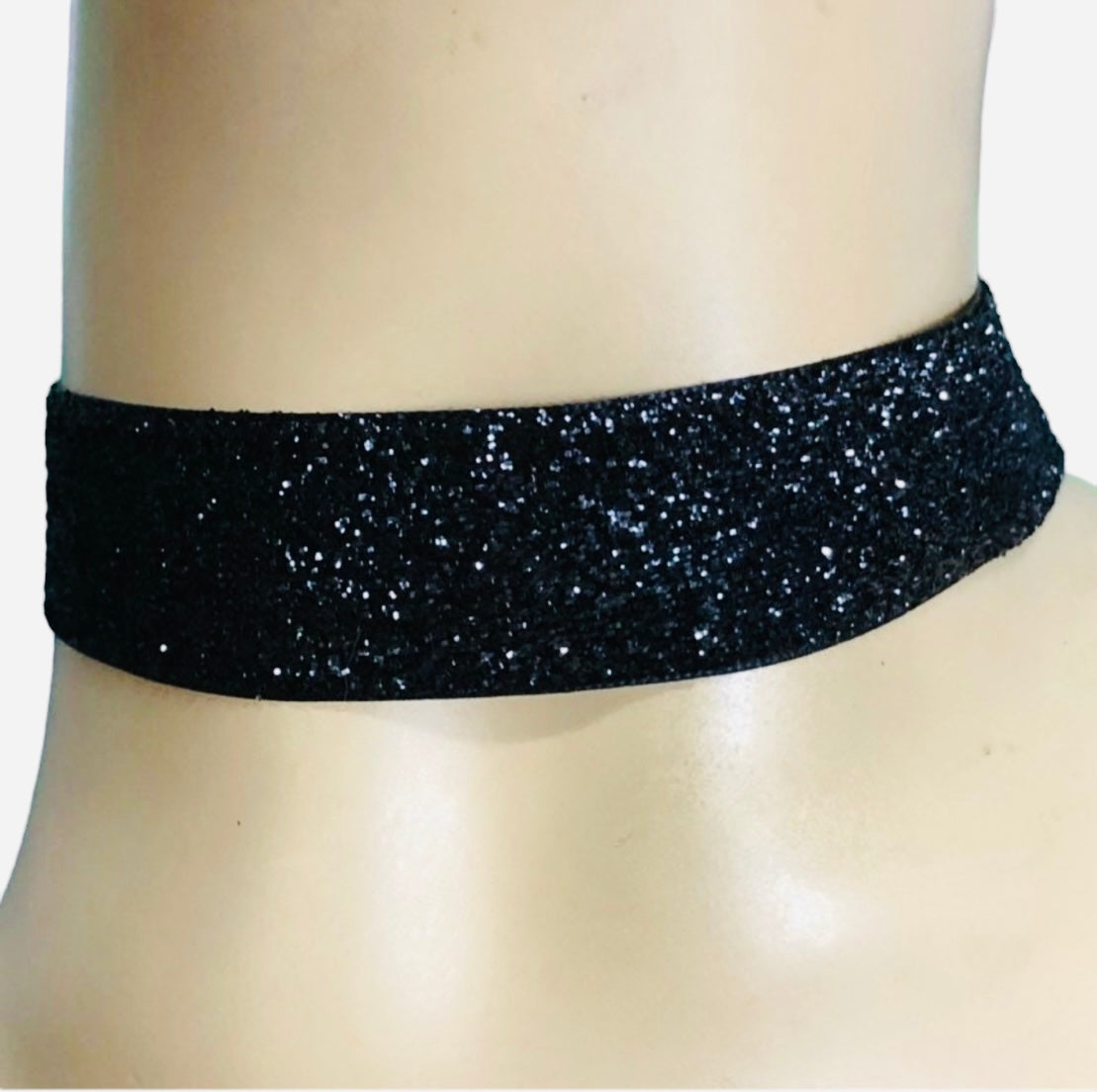 Cinderella Sparkle Black Velvet Ribbon Choker