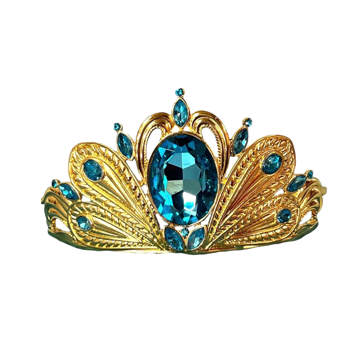 Peacock Tiara Crystal Rhinestone Metal Crown Jasmine Princess Cosplay