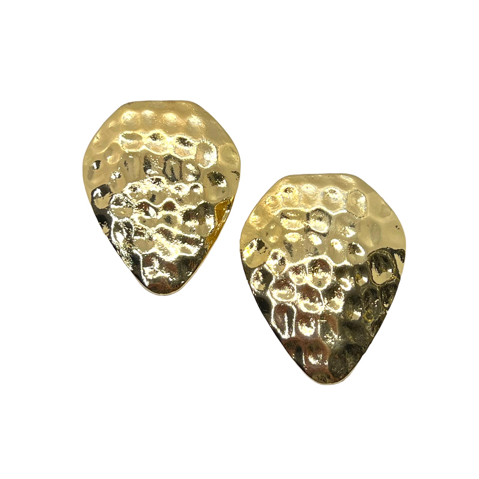Jasmine Gold Hammered Earrings | Hammered Earrings |Royal Enchantments