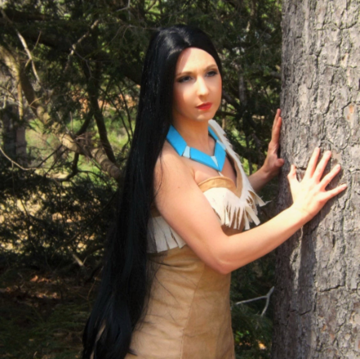 Pocahontas Princess Long Black Wig
