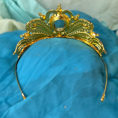 Peacock Tiara Crystal Rhinestone Metal Crown Jasmine Princess Cosplay