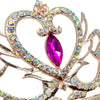 Serenity Queen Moon Tiara Sailor Crystal Rose Rhinestone Metal Crown Princess Cosplay