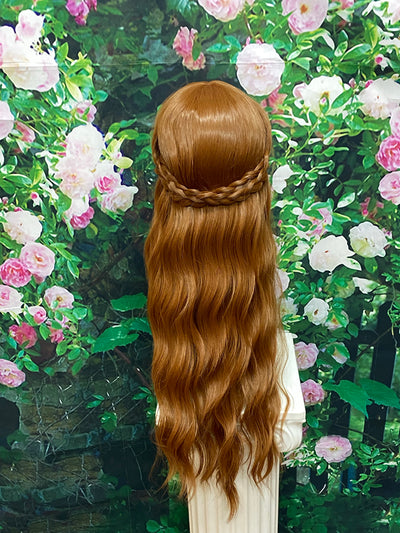 Anna 2 Braided Frozen Princess  Costume Cosplay Wig