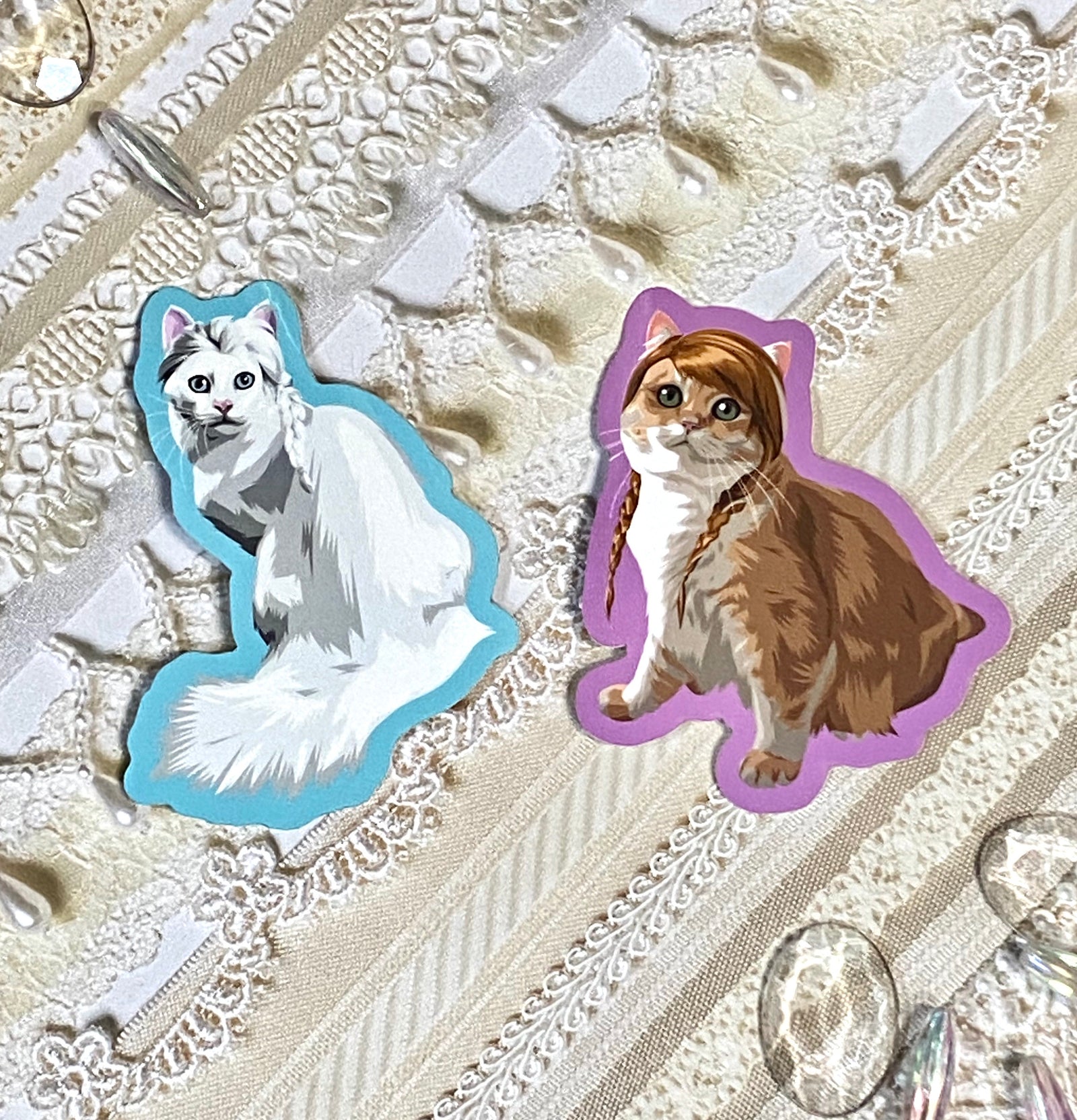 Frozen Cat Kitty Stickers | Cat Kitty Stickers | Royal Enchantments