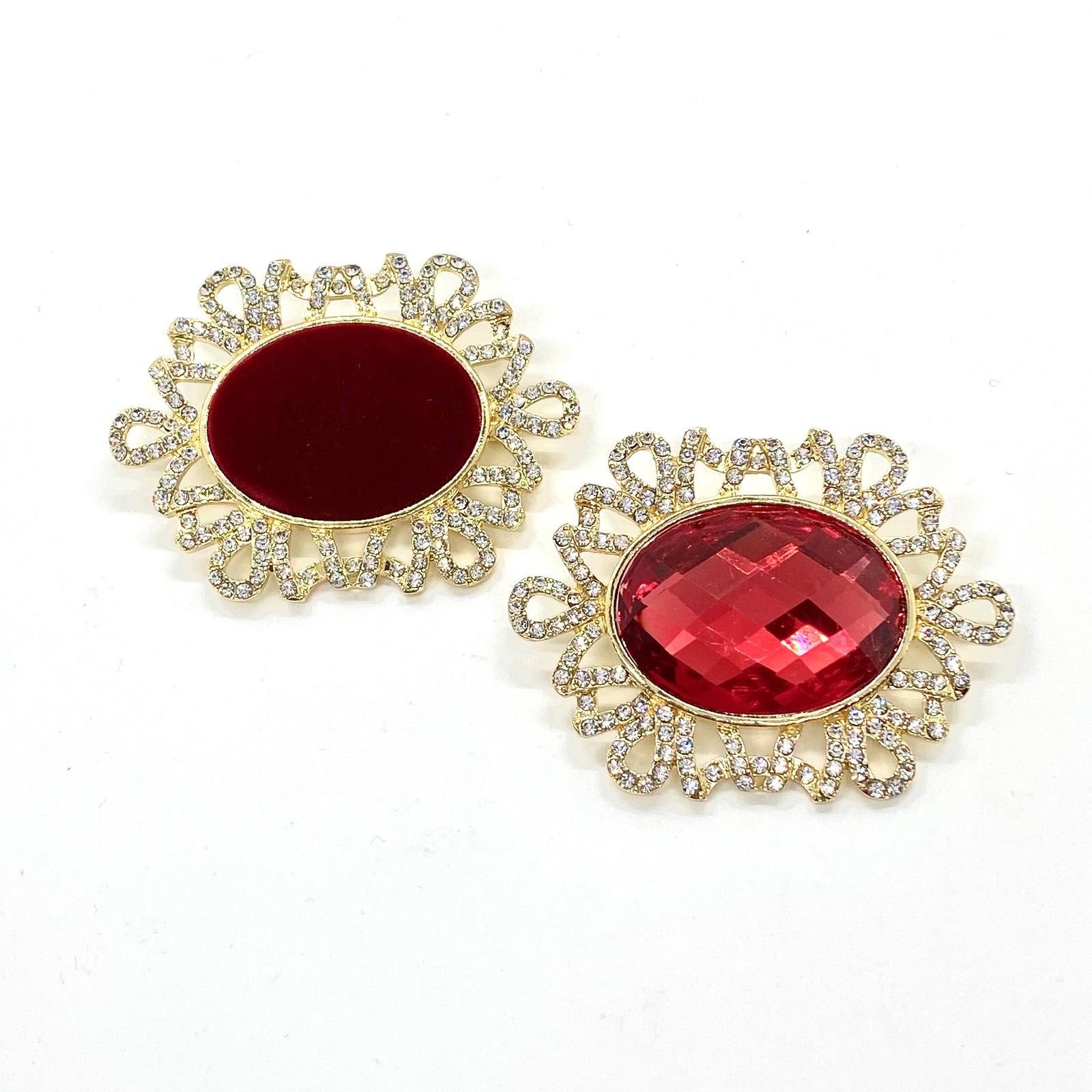 Snow White Brooch Rhinestone Filigree Velvet Rococo Cosplay Costume 