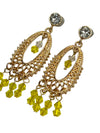 Belle Dangle Gold Crystal Drop Earrings Beauty Beast 