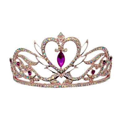Serenity Queen Moon Tiara Sailor Crystal Rose Rhinestone Metal Crown Princess Cosplay